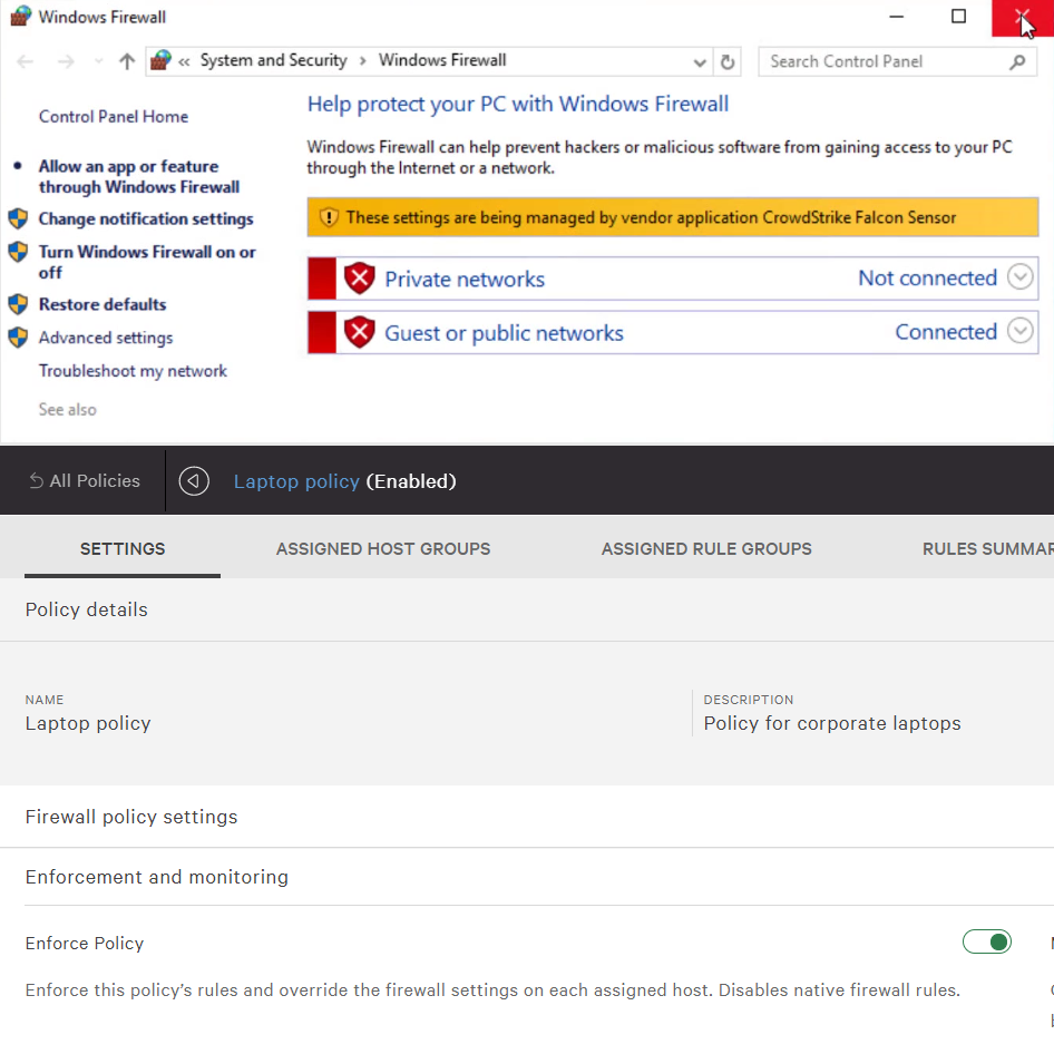 firewall combo dashboard