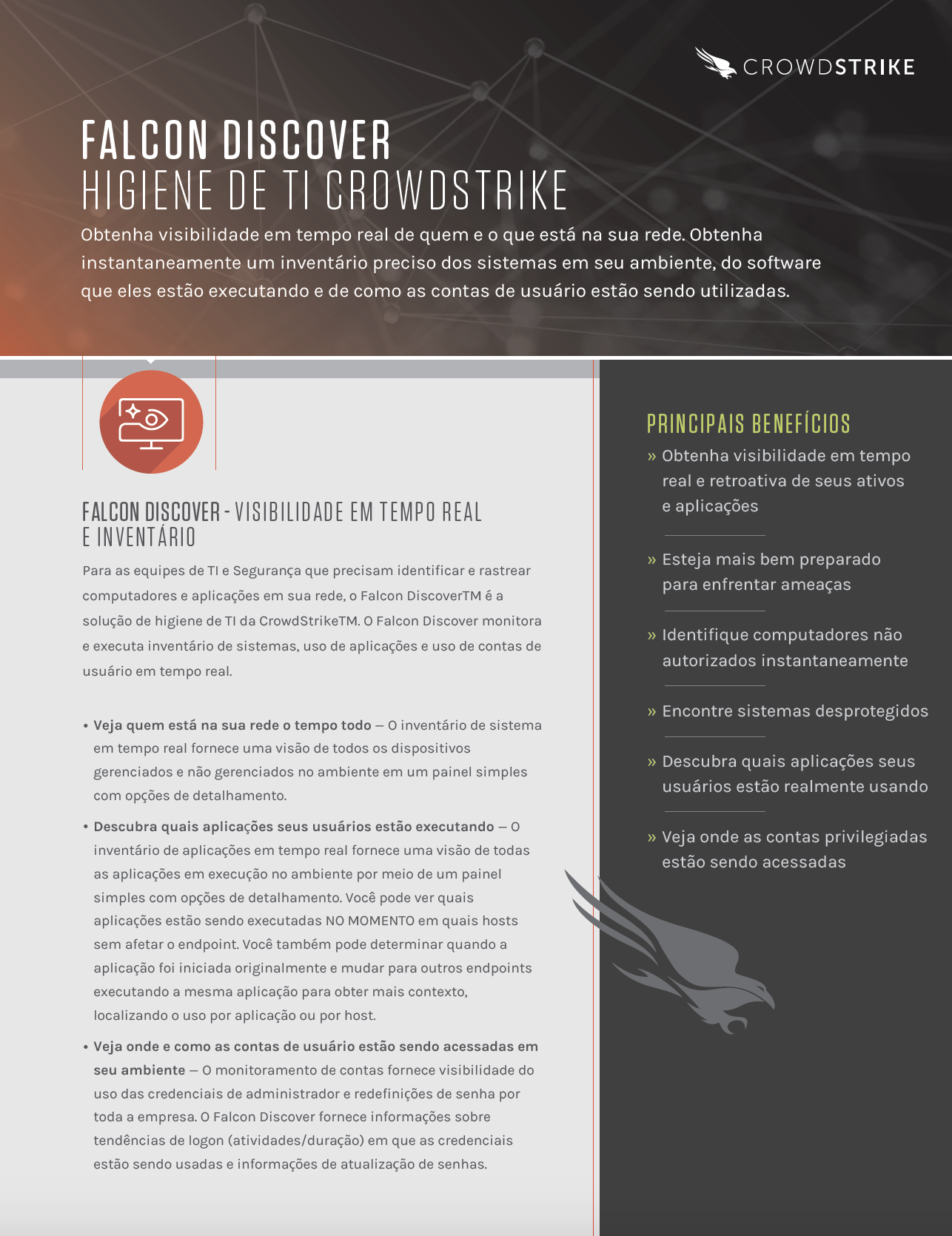 Falcon Discover Data Sheet Portuguese Cover Image